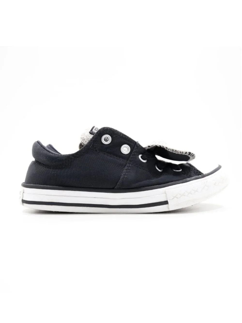Converse Maddie Black & Silver Double Tongue Slip On Sneakers - Kids' 1